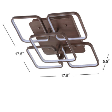 Sebastian 17.5" Integrated LED Metal Flush Mount Ceiling Light - JONATHAN Y